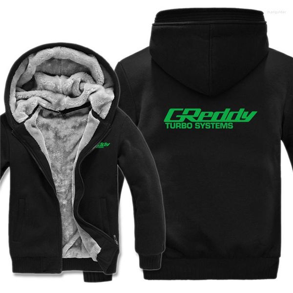 Felpe con cappuccio da uomo 2023 GReddy Turbo Systems Cappotto da uomo streetwear Fodera in lana Felpe con cappuccio Felpa con cappuccio calda