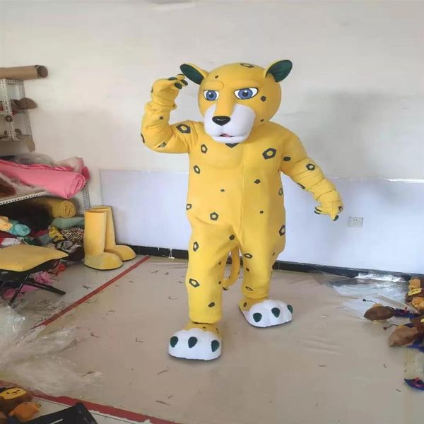 hochwertige echte Bilder Leopard Jaguar Maskottchen Kostüm Anime Kostüme Werbung Maskottchen Erwachsene Größe Fabrik direkt233o