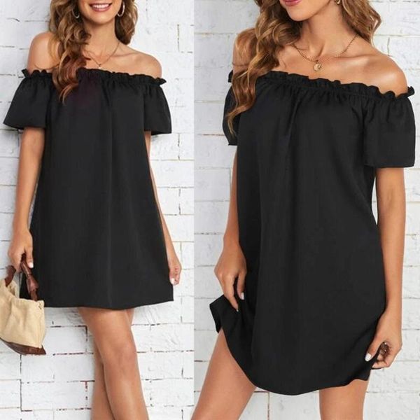 Vestidos casuais babados sensuais vestido envoltório elástico no peito para mulheres 2023 férias na praia chiffon sem alças mini elegante senhora streetwear vestidos