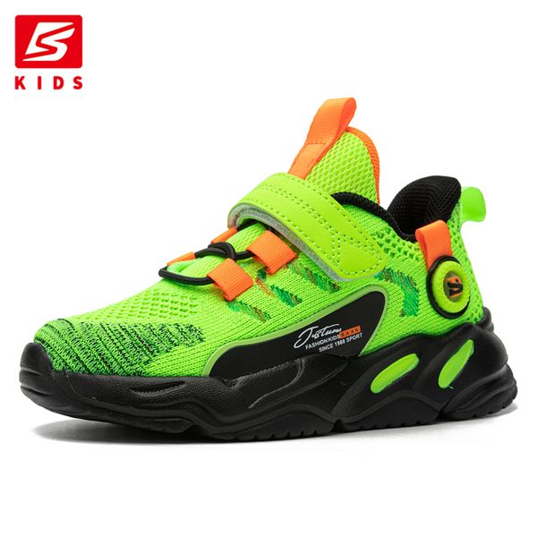 Baasploa New LED Kids Shoes Boys and Girls Casual Mesh Tênis de corrida leve Tênis de malha respirável tamanho 26-31