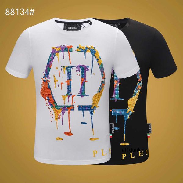 Abbigliamento da uomo Classico Streetwear Plein Designer Magliette Marca Philipps Strass Skull Men BEAR T-SHIRT Hip Hop di alta qualità Maglietta Casual Top Tees PB 11338