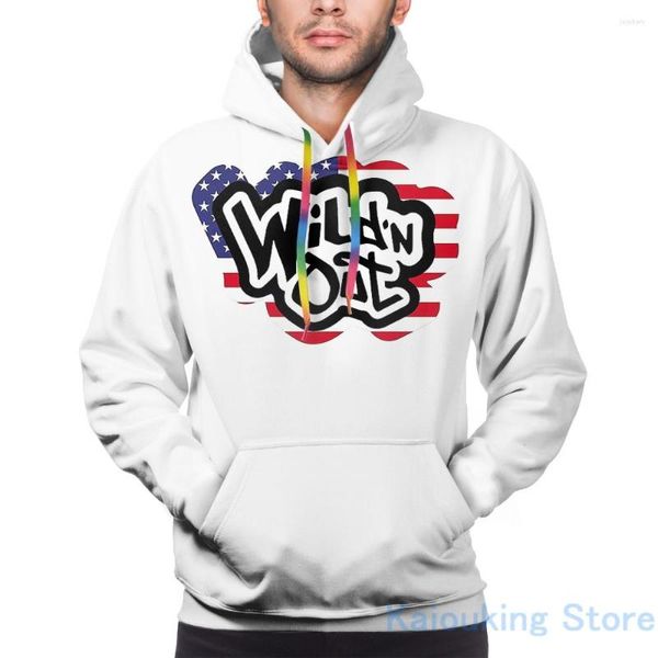 Мужская толстовка мужской толстовки для женщин Funny Wild N Out - Limited Edition USA Flag Print Casual Hoodie Streatwear