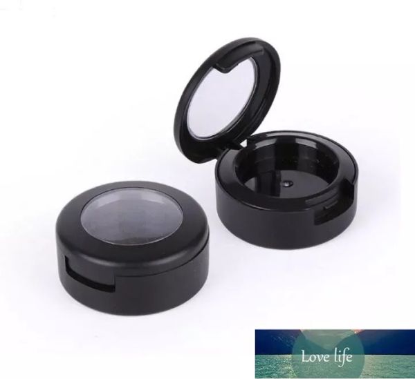 wholesale Tavolozza di ombretti per bottiglie piccole nere opache compatte classiche Contenitore cosmetico vuoto Scatola di imballaggio per rossetto rotondo Dia 26mm