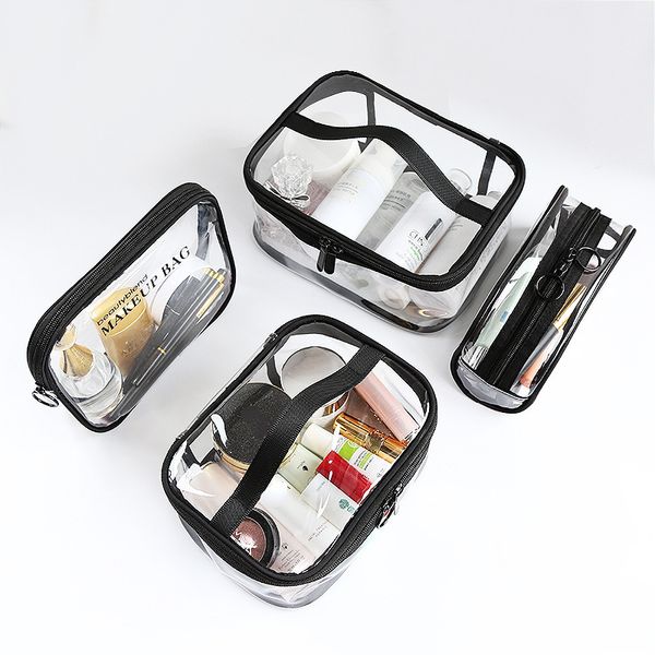 Косметические сумки корпусы 1 ПК прозрачный прозрачный макияж для туалета для мыть