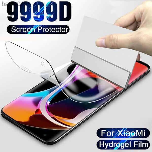 Película protetora de tela de hidrogel para Xiaomi Mi Note 10 Lite 11 10T Ultra 9 8 Película protetora de telefone Redmi 9 Pro Max 9S 9T L230619