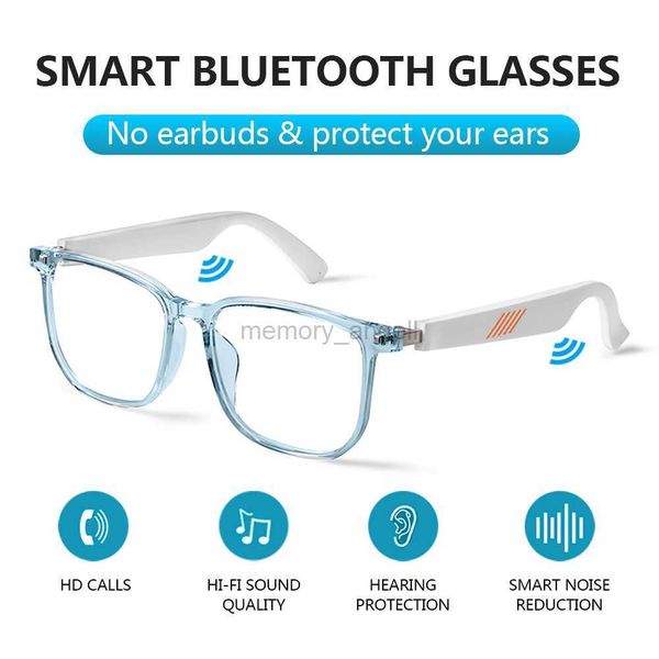 Smart Glasses Drahtlose Bluetooth Smart Glasses 5.0 TWS Call Music Headset Brille Austauschbare Gläser Anti-Blaulicht Wasserdicht Sportfahren HKD230725