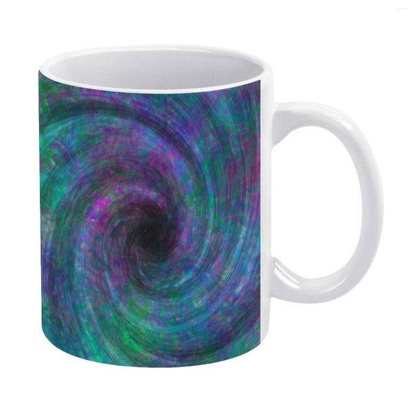 Tassen Vortex Tie Dye Tasse Abstrakte Kunst Mode Porzellan Chat Kreative Tassen