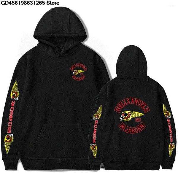 Erkek Hoodies Nijmegen Vintage Angel Sweatshirt Baskılı Erkekler/Kadın Moda Kıyafetleri Sonbahar ve Kış Kids Pullover Hip Hop Tops