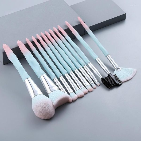 Make-up-Pinsel, 15 Stück, 13 Stück, 12 Stück, Diamantpinsel, Kristallgriff-Set, loses Pulver, tragbares Schönheitswerkzeug, kosmetisches Zubehör