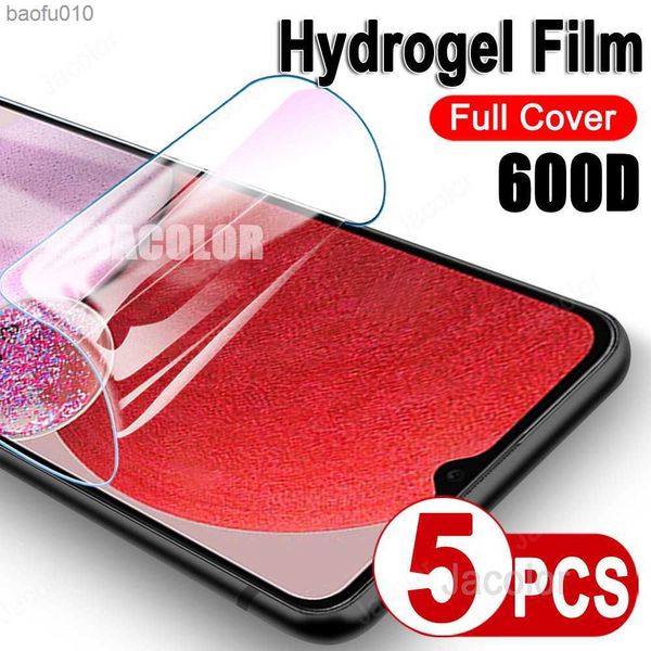 Filme de proteção de hidrogel 5 pçs para Samsung Galaxy A11 A12 Nacho A13 5G 4G protetor de tela Sumsun Galaxi A 12 13 Gel de água telefone L230619