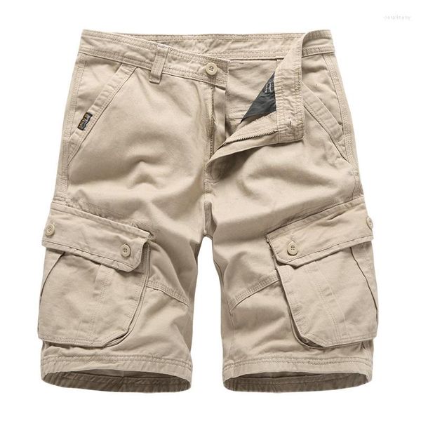 Shorts masculinos Moda Roupas masculinas Cargo Calças curtas de verão Bolsos grandes Algodão casual tamanho 30-40