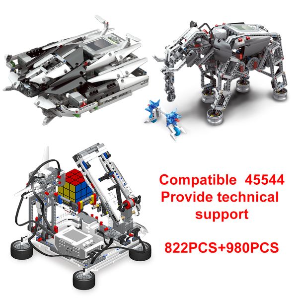 Diecast Model Kazi EV6 Строительный блок Робот совместим с EV3 Graphics Scratch3 0 Rubik Cube 230724