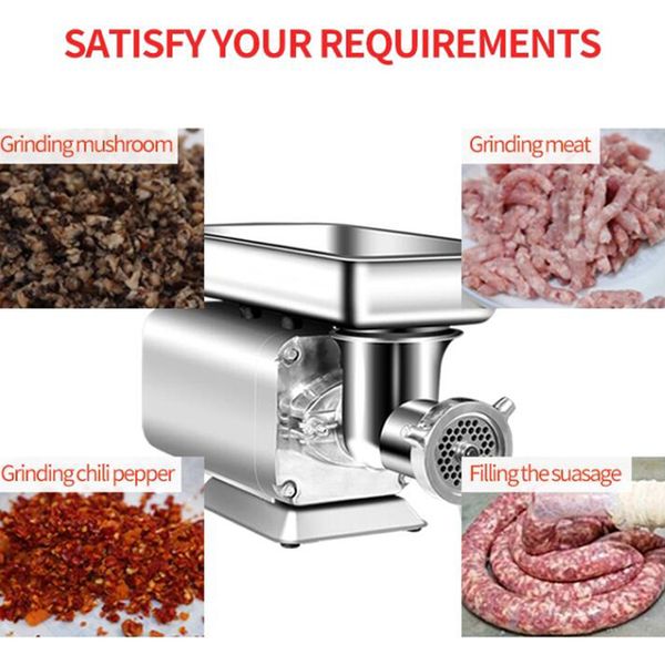 Linbboss New Tyle Commercial Electric Meat Grinder Mincer Chicken Duck Ruck Chili Meat Meat Marice Machine Творжен