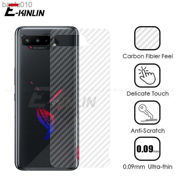 5 stks/partij Clear Soft Carbon Fiber Guard Back Film Voor Asus ZenFone ROG Telefoon 7 6D Ultimate 6 3 5 5s Pro Achter Screen Protector L230619