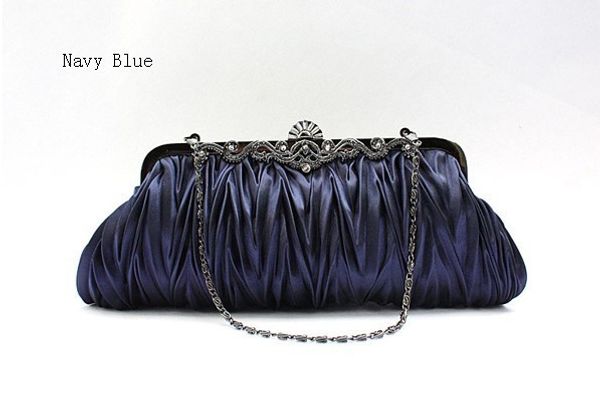 Bolsas para noite Moda Azul marinho Feminina Cetim Bolsa Clutch Bolsa Banquete Festa Bolsa Maquiagem 7385J 230725