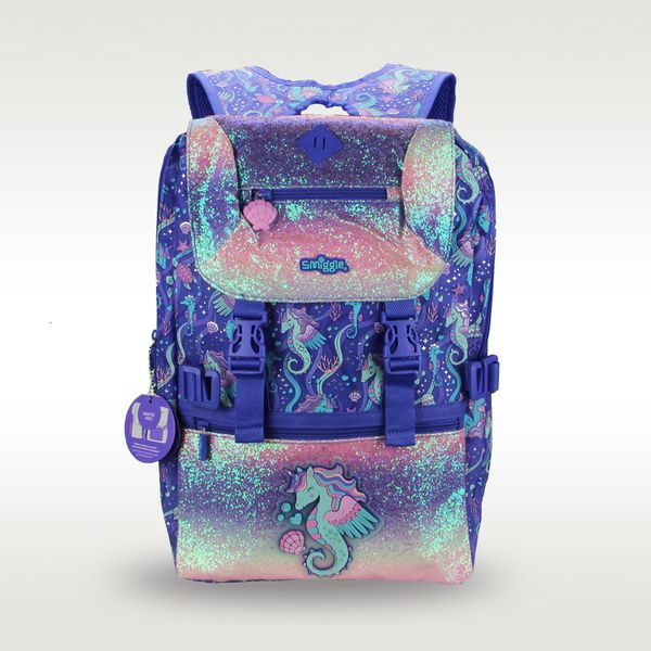 School Bags Original Australian Smiggle zaino per bambini borsa a tracolla per ragazze cavalluccio marino per bambini grandi impermeabile 18 pollici 10-15 anni 230724