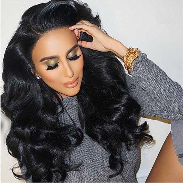 Brasilianische 360 Lace Frontal Perücke Körperwelle Günstige Full Lace Frontal Echthaar Perücken für schwarze Frauen 360 Lace Frontal Perücke mit Babyhaar233n