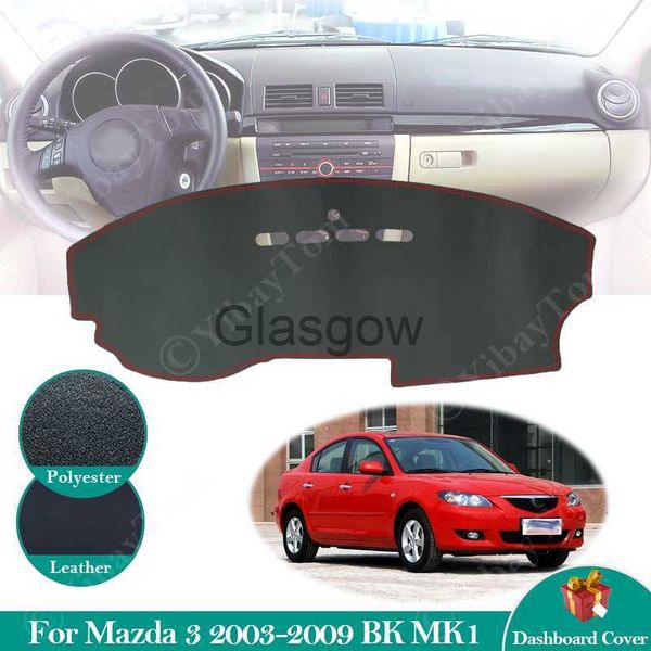 Автомобильный солнечный шад для Mazda 3 BK 2003 ~ 2009 MK1 Antistrip Кожаный коврик для приборной панели панель панели Sunshade Dashmat Accessories для Mazda3 2006 2007 2008 X0725