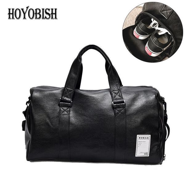 Mochilas HOYOBISH estilo coreano bolsa de bagagem de viagem masculina bolsa de couro à prova d'água bolsa de ombro feminina bolsa de fim de semana de alta capacidade OH301 230724