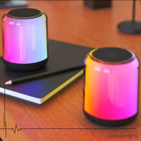 Altoparlanti portatili Altoparlante Bluetooth portatile Scheda BT supportata con microfono Sound Box Luce colorata in piena vista R230725