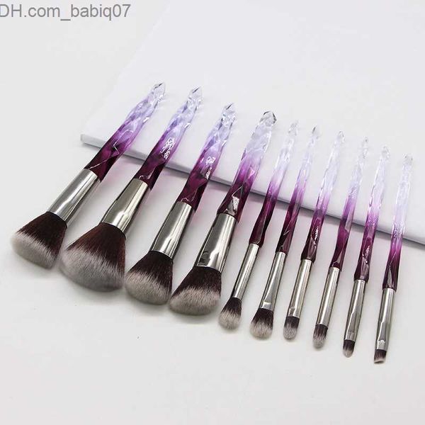 Make-up-Pinsel, 10 Diamantkristall-Make-up-Pinsel-Set, Glas-Diamant-Griff, Make-up-Werkzeuge, Puder-Reparaturpinsel, Kosmetik, Eyeliner-Werkzeuge Z230725