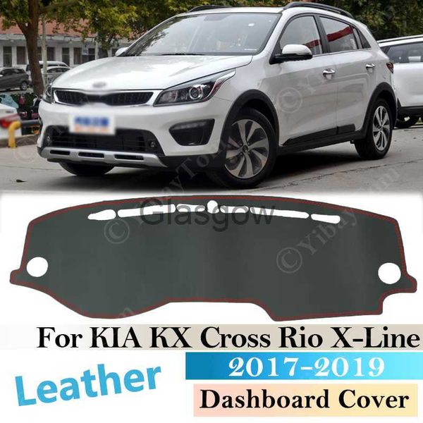 Автомобильный солнечный шад для Kia KX Cross Rio Xline 2017 2020 Кожаный коврик для приборной панели приборной панели