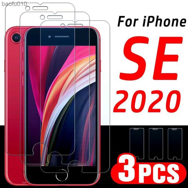 Vetro protettivo per iphone se 2020 protezione dello schermo i phone 7 8 vetro temperato ip ise i7 i8 se2020 pellicola per armature 1 2 3 pezzi L230619