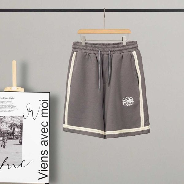 Herren-Shorts, hochwertige Luo Jia-Nähte, Mikro-Label-gestickte Shorts für Männer und Frauen, trendige Marke aus reiner Baumwolle, locker sitzende, lässige Paar-Caprihose