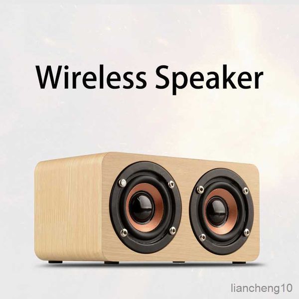 Taşınabilir Hoparlörler PC Hoparlörler Bluetooth Bilgisayar Güçlü Telefon Bas Hoparlör Masaüstü Subwoofer Boombox Ahşap Kablosuz Müzik Kutusu Ses Çubuğu R230725