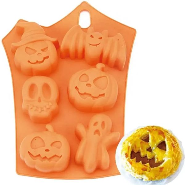 Halloween Silikon Kuchen Form Süßigkeiten Machen Formen Lebendige Praktische Kreative Silikon Kürbis Kuchen Form Backen Werkzeuge Kinder Geschenke JY25