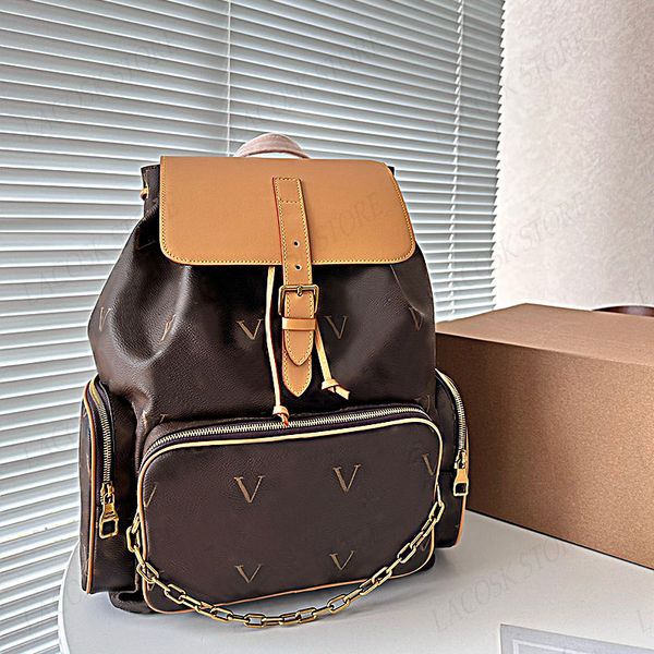 Mochila masculina de luxo mochila escolar de grande capacidade designer bolsas femininas bolsas pacote de viagem top mochilas de couro genuíno