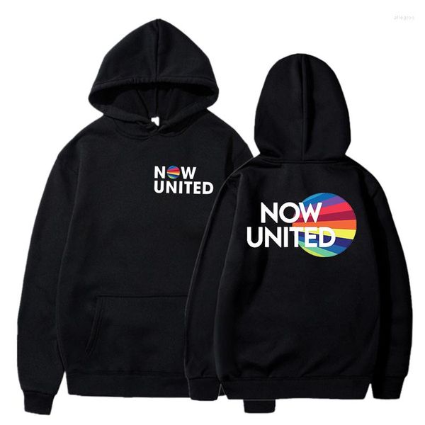 Moletons Masculinos 2023 Now United - Better Streetwear Moletons Femininos Masculinos Inverno UN Team Hoodie Crianças Plus Size Harajuku