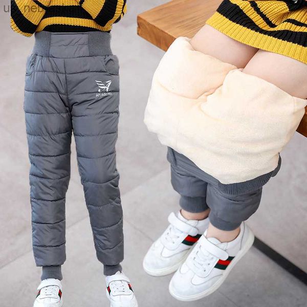 Pantaloni per bambini Inverno Nuove ragazze dei ragazzi Addensare Usura esterna Pantaloni caldi Abbigliamento da sci per bambini Pantaloni lunghi L230518