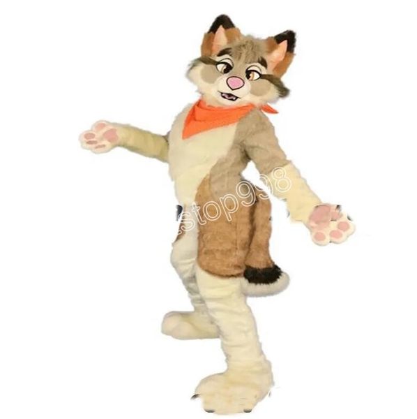Волчья меховой костюм милый собачья талисман талисман талисман талисма