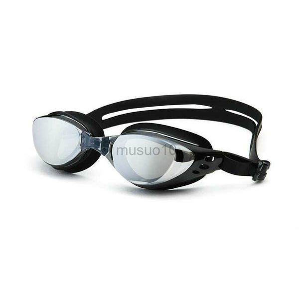 Óculos Galvanoplastia Miopia -1-10 Óculos de Natação Cinza Preto Impermeável Óculos de Mergulho Planos Óculos Masculino Feminino Anti-Fog Arena HKD230725