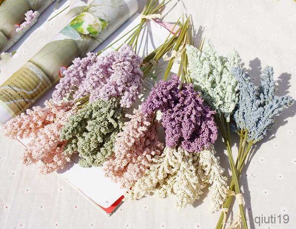 Getrocknete Blumen 6 Stück/Bündel PE Lavendel Günstige künstliche Blume Pflanze Wanddekoration Blumenstrauß Material Handbuch DIY Vasen für Zuhause R230725