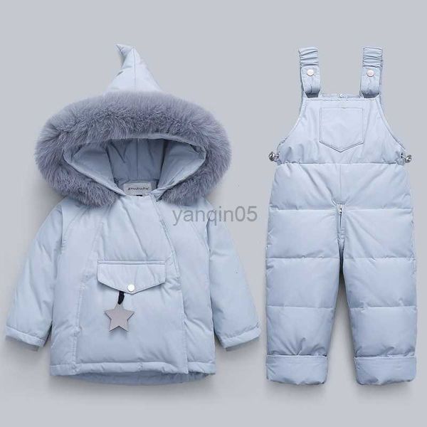 Daunenmantel Daunen Kinder Winterjacke Warmer Overall Kinder Kleinkind Weihnachten Mädchen Jungen Kleidung Mantel Hosen Parka Baby Overalls Kleidung Sets HKD230725