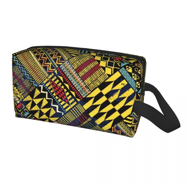 Patchwork Kitenge Ankara Nigeria Borsa da toilette da viaggio per design in stile africano Stampa Trucco Borsa cosmetica Beauty Storage Dopp Kit