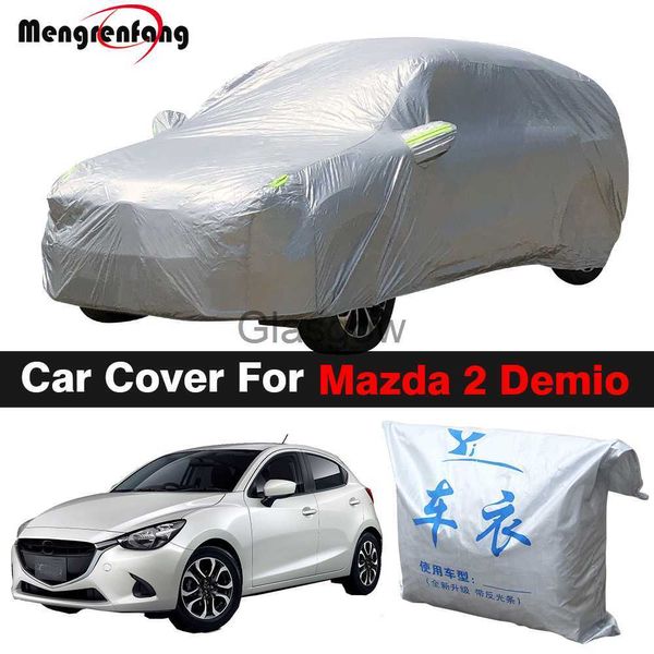 Auto Parasole Copertura Auto Esterna Auto Coperta AntiUV Ombra Pioggia Neve Copertura Resistente Alla Polvere Per Mazda 2 Demio x0725