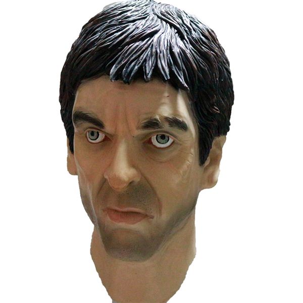 Maschera in lattice Scarface Al Pacino Tough Guy Celebrity Man Maschere per la testa Film Cosplay Fancy Dress Party Halloween