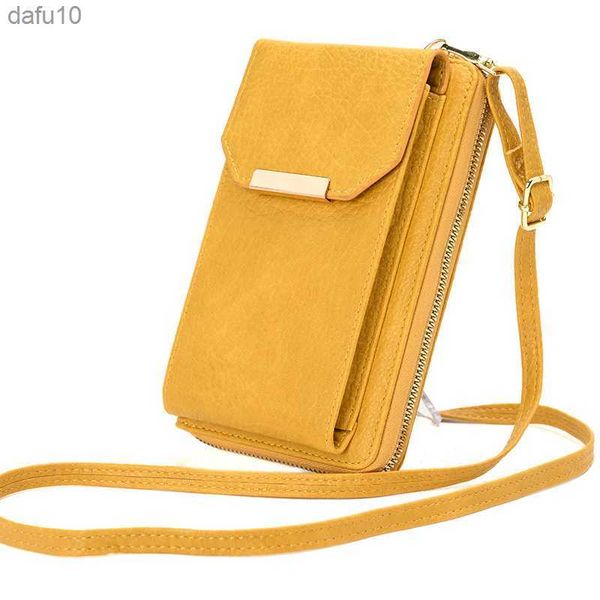 Bolsa Mensageiro Feminina Bolsa Pequena Mini Carteira de Ombro Transversal para Celular Couro PU Porta Moedas Porta Cartão Feminino