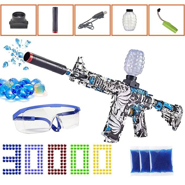 Sandspiel, Wasserspaß, elektrische Gel-Blasterpistolen mit 30.000 Pistolenperlen, Schutzbrille, Ballspielzeug, Outdoor-Party, Team, einzigartige Geschenke für Kinder 230724
