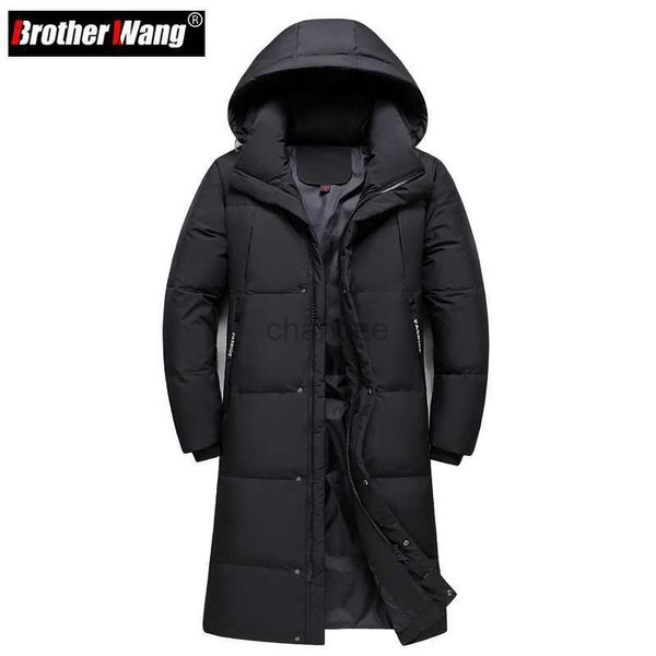 Piumino da donna Parka da uomo nuovo inverno Piumino sopra il ginocchio con cappuccio da uomo Piumino d'anatra bianco Moda spesso cappotto lungo caldo Viola Grigio Nero Coppia Outfit HKD230725