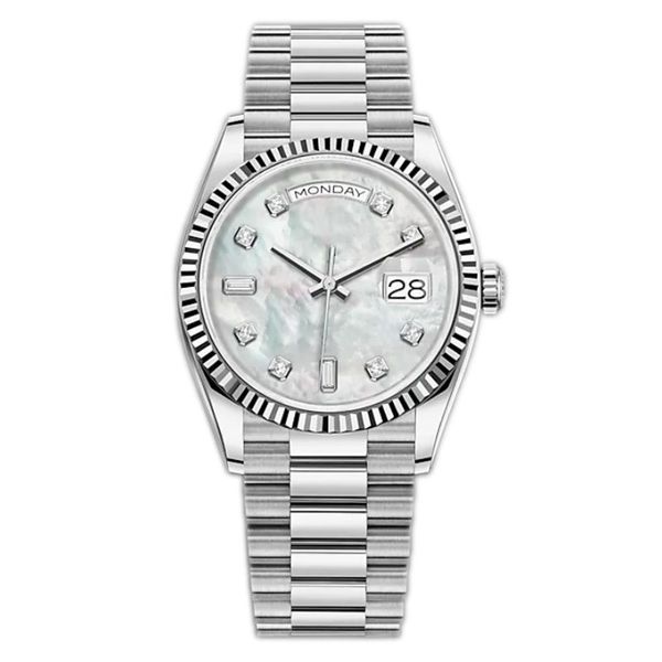 Herrenuhr, Automatikwerk, 41 mm, Kalender/Datum, Diamant-Damenuhr, leuchtende, wasserdichte Armbanduhren, luxuriöse Armbanduhr für Damen