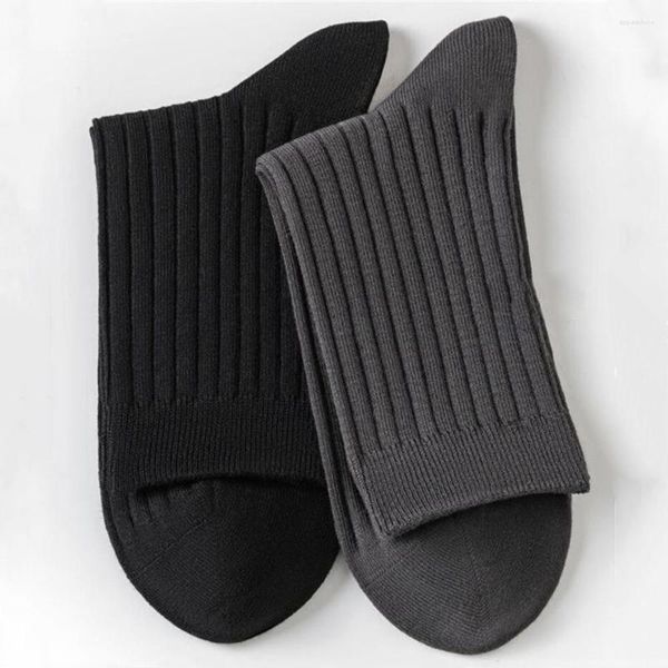 Calzini da uomo Autunno Inverno Uomo Cotone Tinta unita A righe Business Traspirante Sport Maschile Sox Sokken Taglie forti