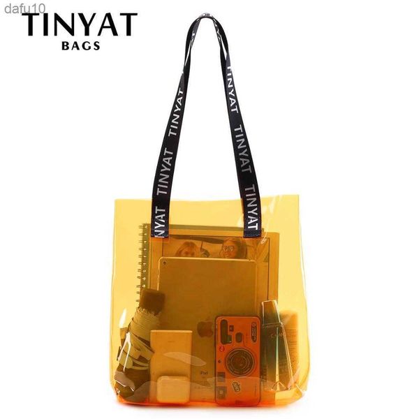 Borsa a tracolla da donna trasparente Borsa da spiaggia per ragazza in pvc Borsa da donna Borsa a tracolla color zucchero Gelatina portatile Borsa a tracolla L230704