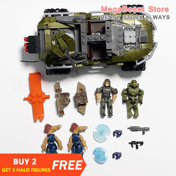 Bloklar Mega Bloks Cunstax Halo Halo Infinite GNB25 WARTHOG RALLY LOT Elektronik Instruction Kitap Binası Oyuncaklar Hediye 230724