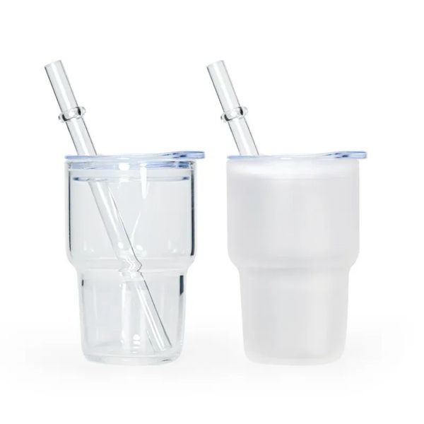 Roestvrij sublimatie 3oz wijnbekers Clear Frosted Colors Likeur Shot Glass met plastic deksel JY25