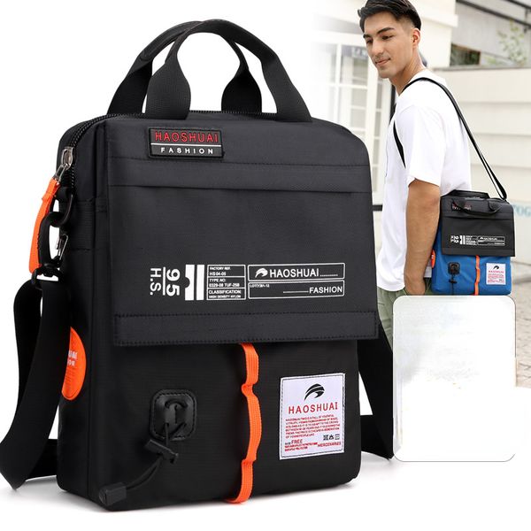 Abendtaschen Herren Single Shoulder Messenger Bag Freizeit Sport Tragbare Reise Aktentasche Wasserdichte Outdoor-Schulranzen 230724