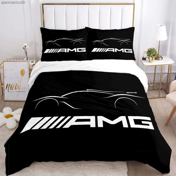 Мода A-Amg Bedding Set Set Peeding Cover Case Science Comforter Stepling Set Twin Full Queen King Size Set Speed ​​L230704